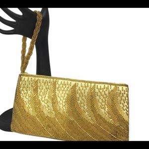 VNTG Gold beaded Wristlet ~Vintage lovers Yay